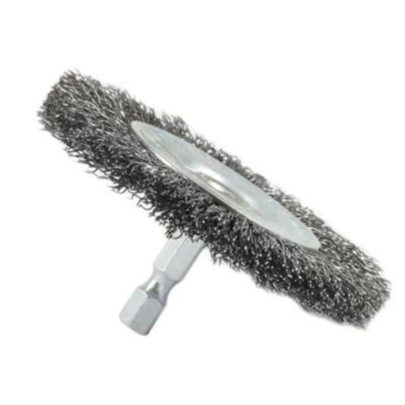 Cepillo de alambre Forney con mango hexagonal grueso de 75 cm