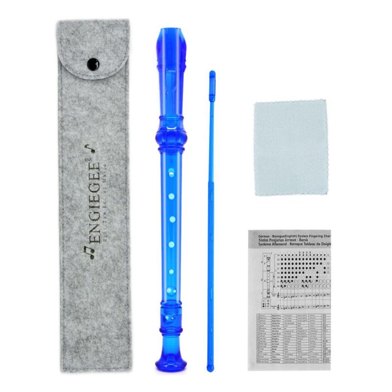 Flauta dulce soprano de 8 agujeros ENGIEGEE azul 325 cm