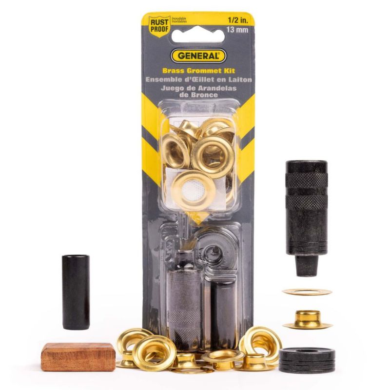 Kit de Herramientas para Ojales de Latón 13 mm 12 Piezas – General Tools