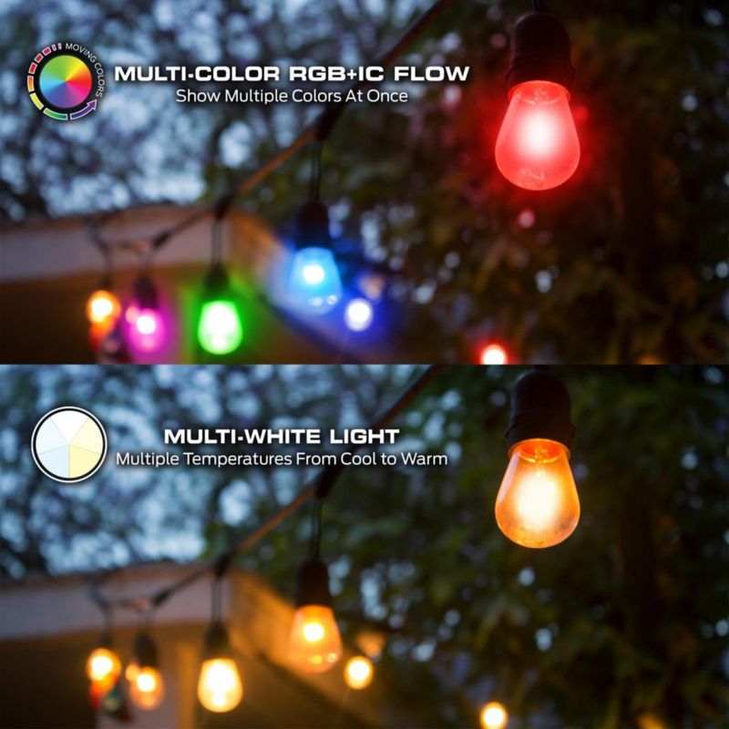 Monster Smart 73 m Luces de guirnalda exteriores RGB+WW con 12 bombillas