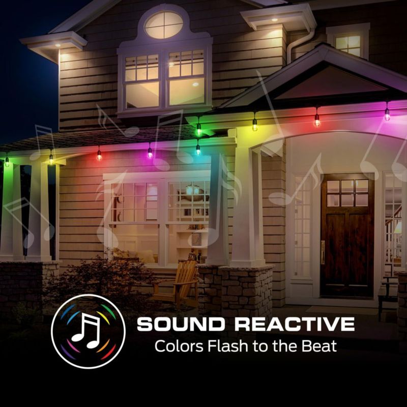 Monster Smart 73 m Luces de guirnalda exteriores RGB+WW con 12 bombillas