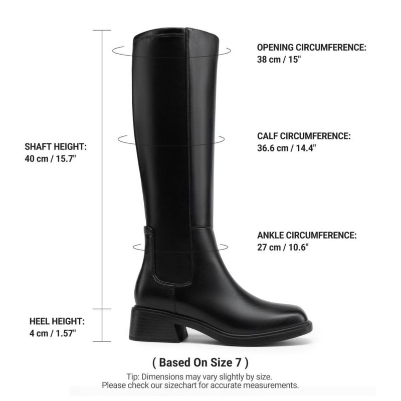 Botas Dream Pairs altas hasta la rodilla negras talla 8.5