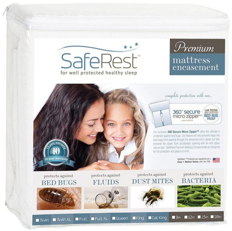 Protector de colchón SafeRest Queen impermeable 46-48 cm