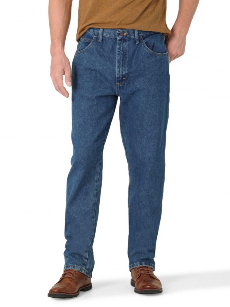 JEANS Rustler 38W x 74 cm Lavado a piedra oscuro Corte relajado
