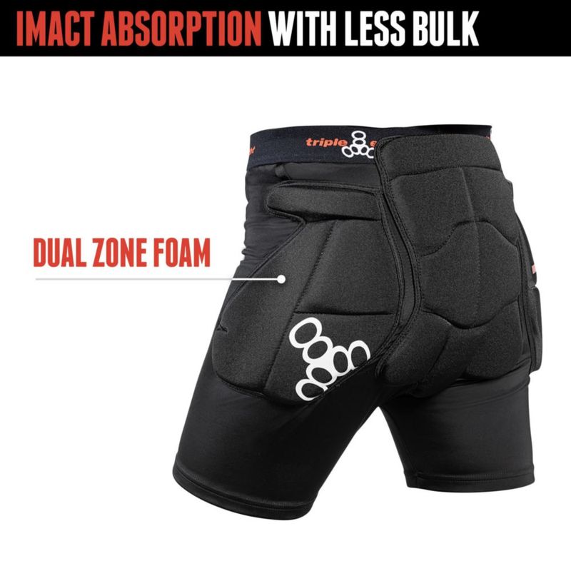 Pantalones Cortos Acolchados Triple Eight para Skate y Snowboard Multi‑Deporte