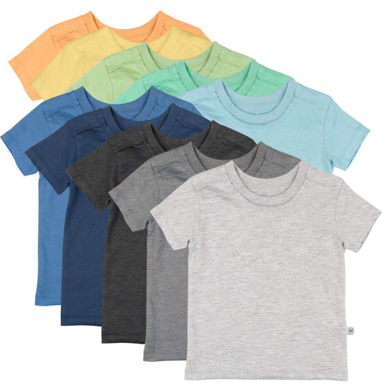 Camiseta HonestBaby 2T Rainbow Boy (paquete de 10)