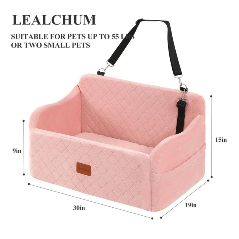 Asiento para coche Lealchum grande rosa lavable y cómodo