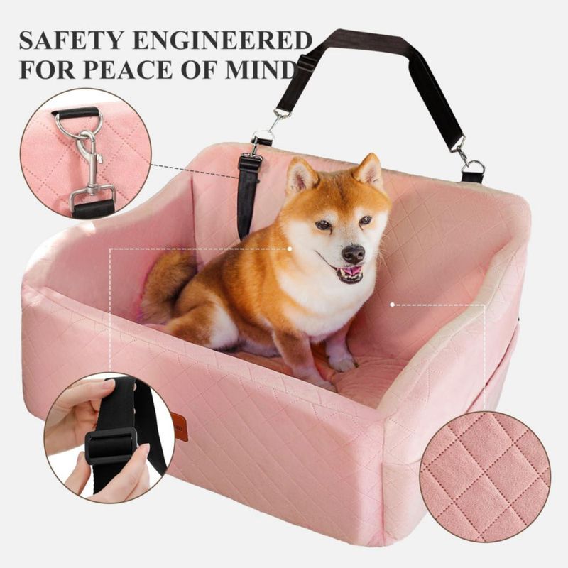 Asiento para coche Lealchum grande rosa lavable y cómodo