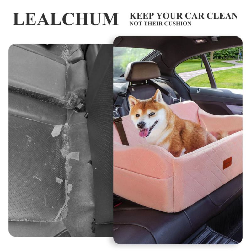 Asiento para coche Lealchum grande rosa lavable y cómodo