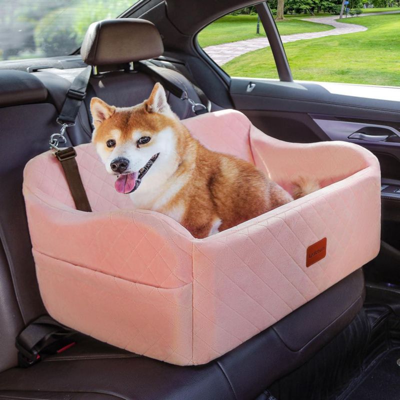 Asiento para coche Lealchum grande rosa lavable y cómodo