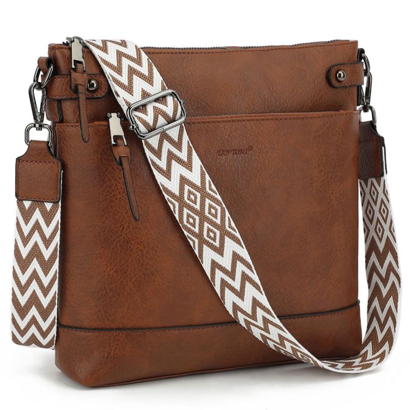 Bolso de mano TANTOMI de cuero vegano 32 cm con correa de guitarra