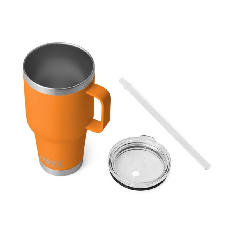 Taza YETI Rambler de 1 litro con tapa de pajita aislada al vacío inoxidable