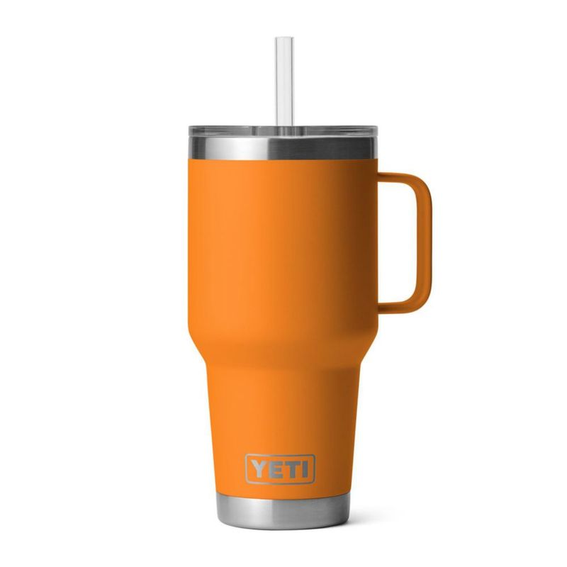 Taza YETI Rambler de 1 litro con tapa de pajita aislada al vacío inoxidable