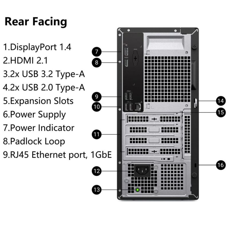 Computadora Dell Pro de escritorio 14ª generación i3 16 GB RAM 1 TB SSD Windows 11