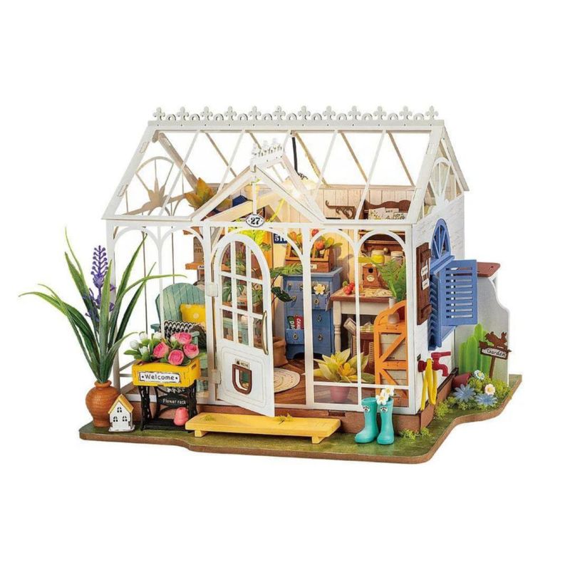 Kit de casa de jardín en miniatura DIY Rolife 19x9x12 cm