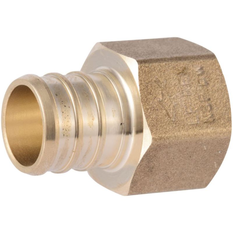 Conector de fontanería de latón Crimp Connector SharkBite de 3/4 x 1/2