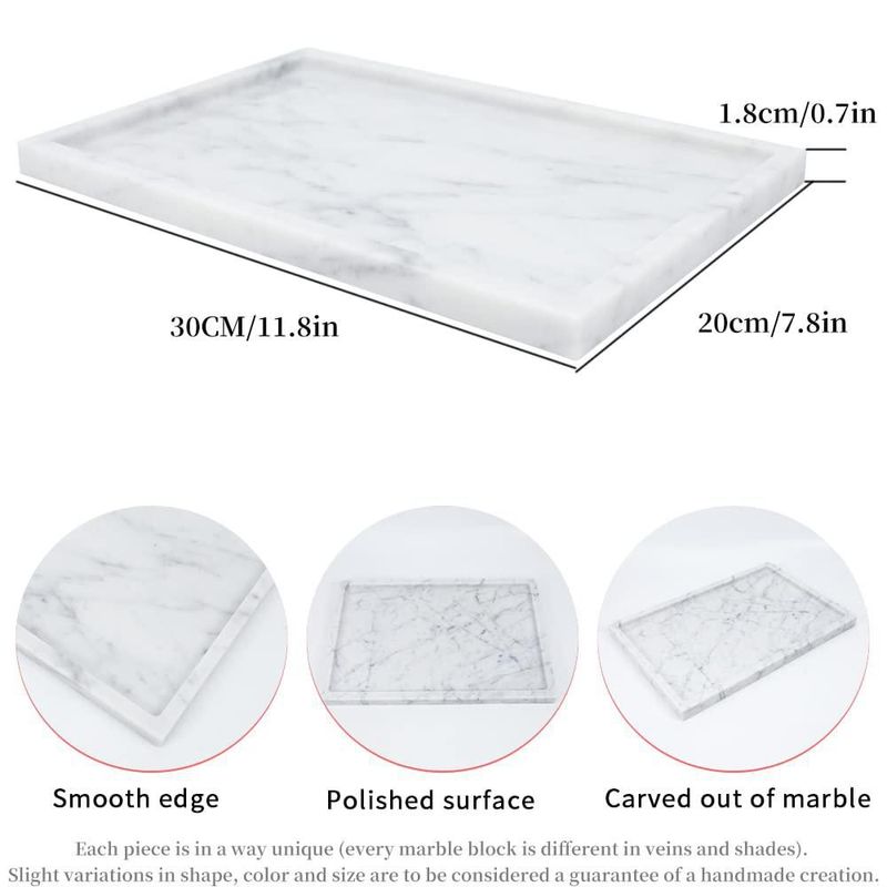 Bandeja FutureStone 30 × 20 × 18 cm Mármol 1600 g