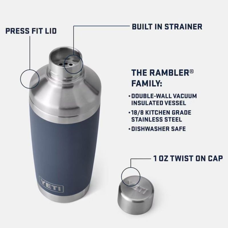 Coctelera YETI Rambler de acero inoxidable con aislamiento al vacío de 590 ml