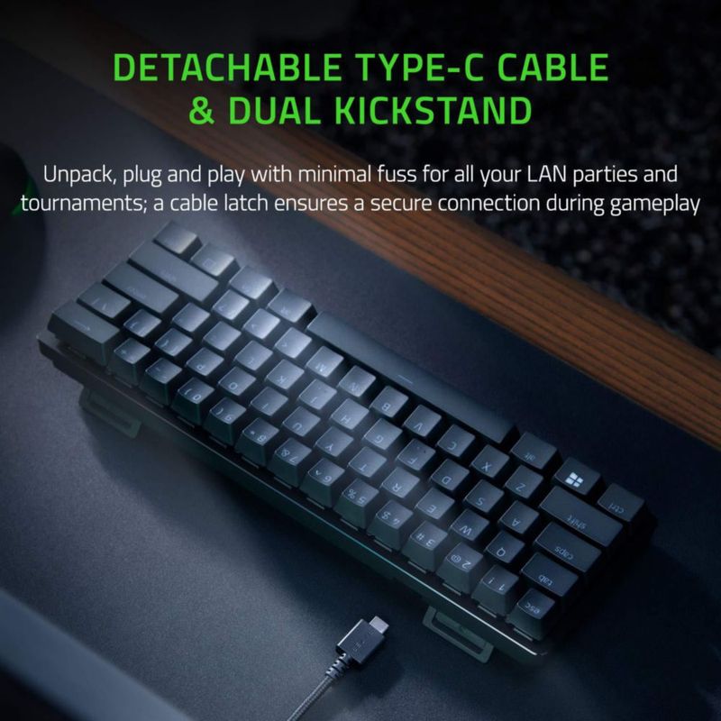 Teclado para juegos Razer Huntsman Mini al 60% con interruptores ópticos Clicky