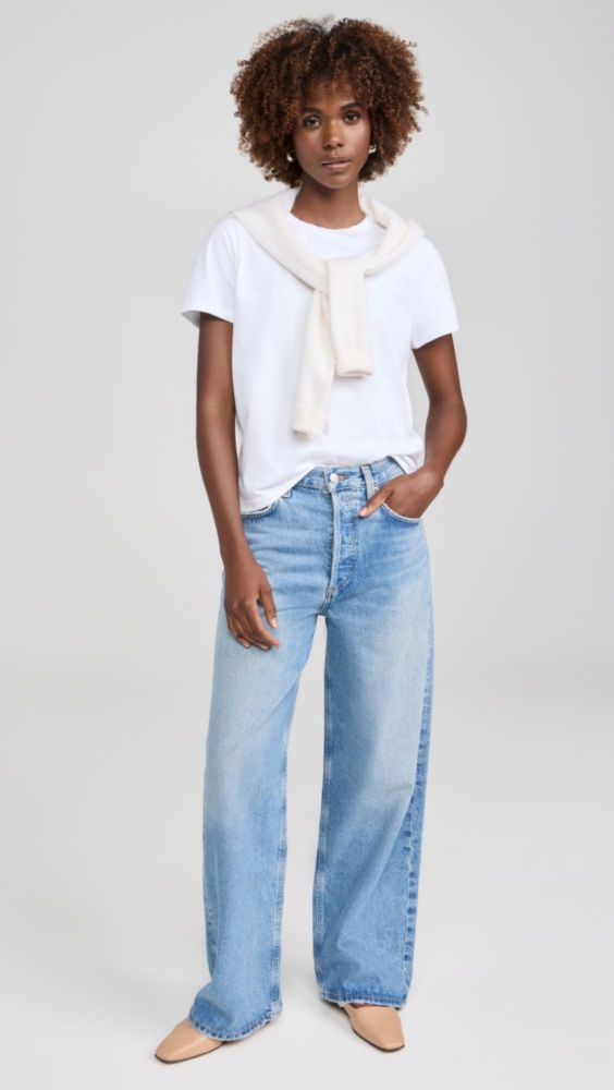CAMISETA Madewell Perfect Crewneck Tee Blanca Talla M