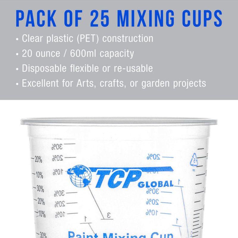 Juego de 25 vasos medidores de 600 ml TCP Global