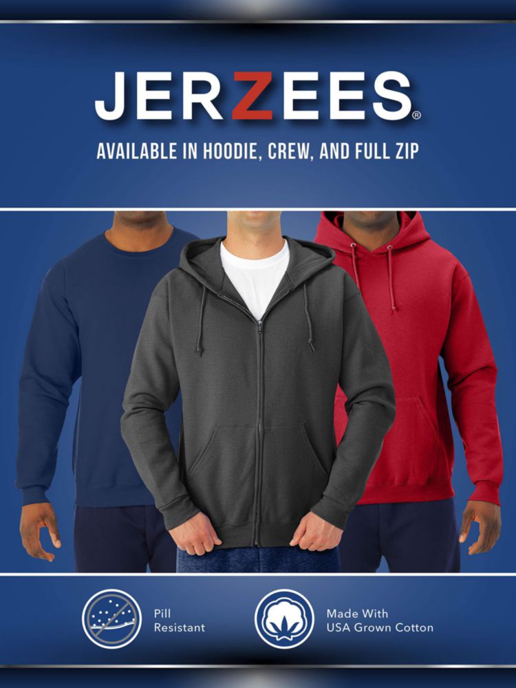 Sudadera con capucha Jerzees negra talla XL NuBlend