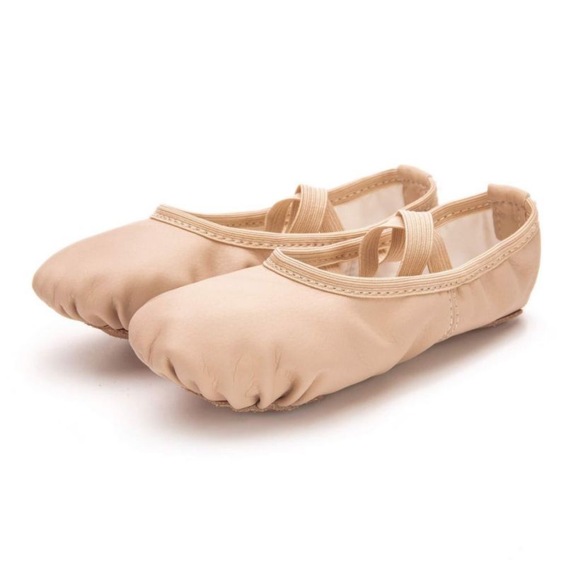 Zapatos de ballet RoseMoli 185 cm color nude de cuero para yoga y danza