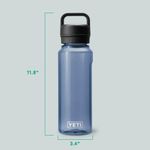 Botella de agua Yeti Yonder de 1 litro y 1000 ml color azul marino con tapa Yonder Chug