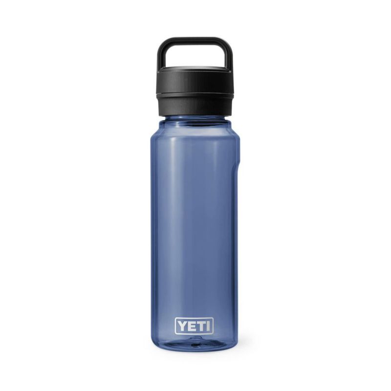 Botella de agua Yeti Yonder de 1 litro y 1000 ml color azul marino con tapa Yonder Chug