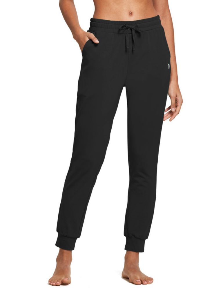 PANTALONES baleal para mujer Joggers de algodón negro Talla L