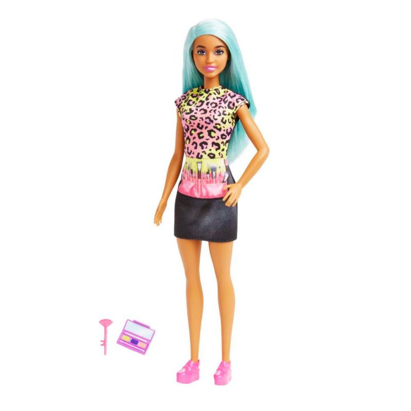 Muñeca de moda Barbie Careers maquilladora con cabello verde azulado