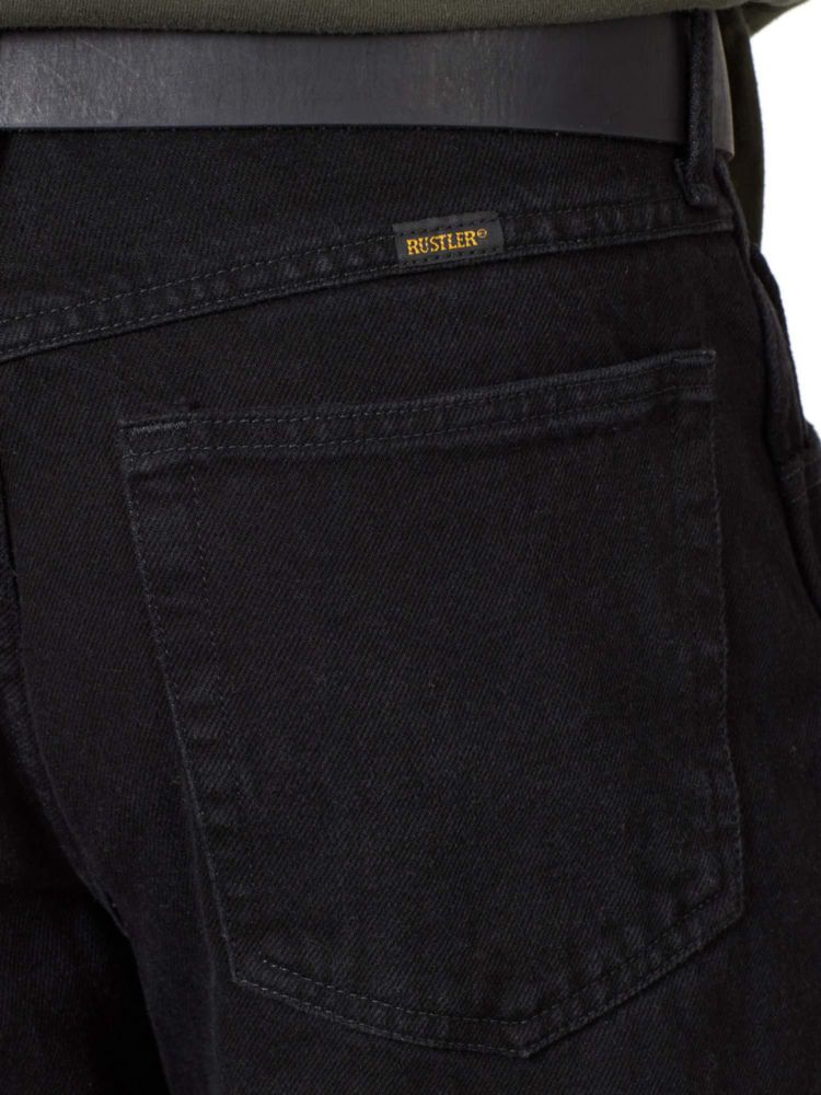 Jeans Rustler Corte Relajado 34W x 81cm Negro