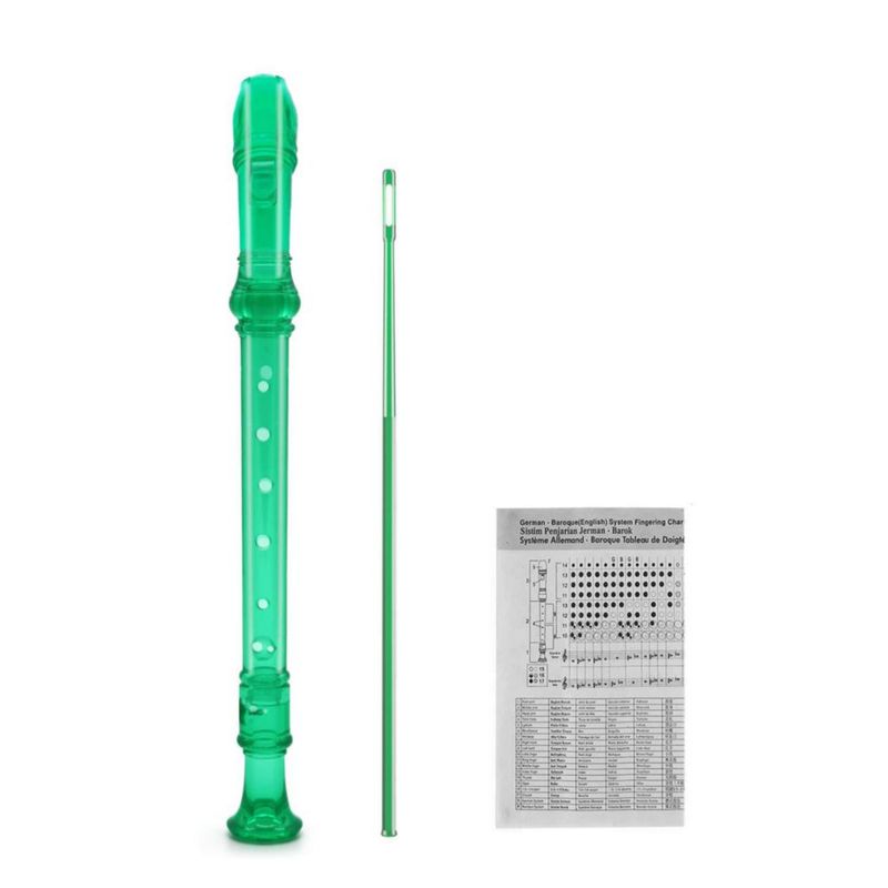 Flauta dulce ENGIEGEE 325 cm 8 agujeros Verde transparente
