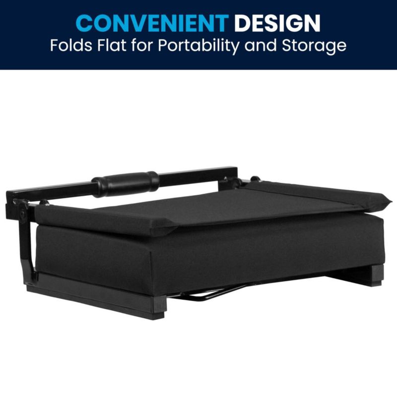 Asiento plegable para estadio Flash Furniture negro capacidad 227 kg