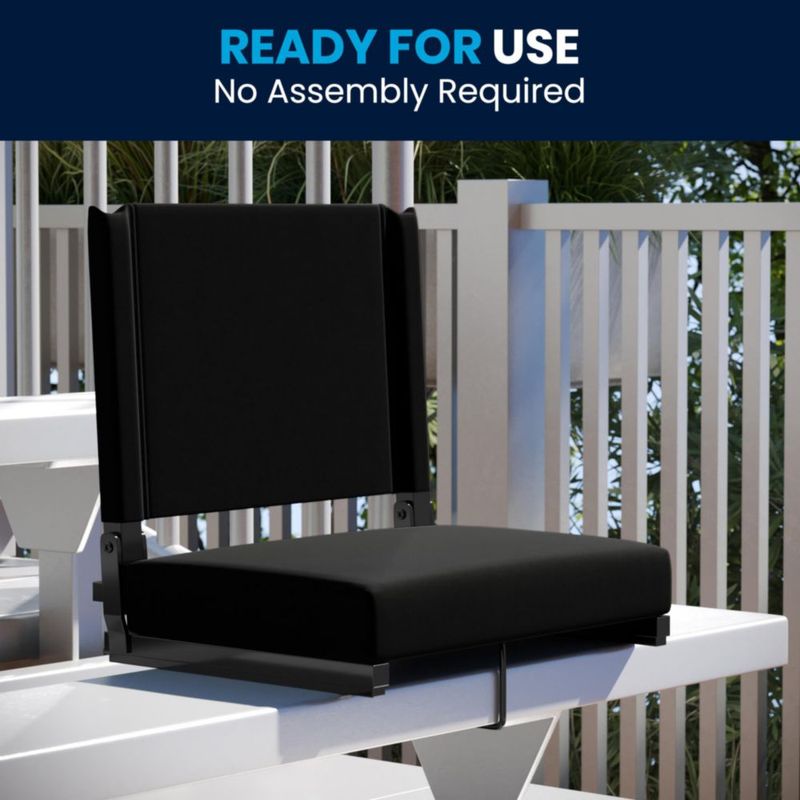 Asiento plegable para estadio Flash Furniture negro capacidad 227 kg