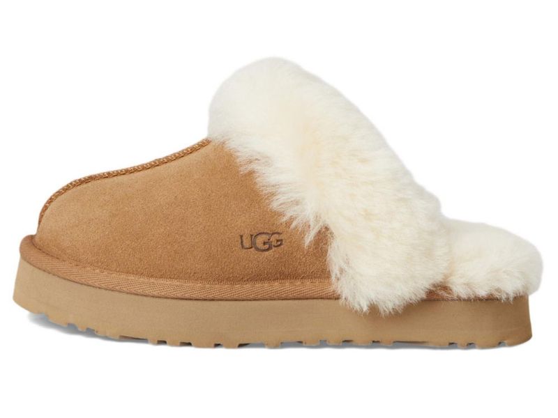 Pantufla UGG Kids K Disquette color Castaña talla 2