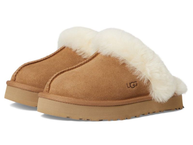 Pantufla UGG Kids K Disquette color Castaña talla 2
