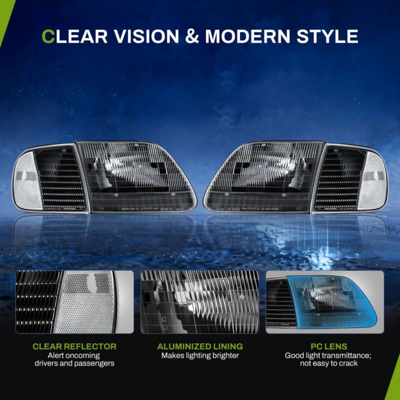Conjunto de faros AUTOSAVER88 Ford F-150 1997-2003