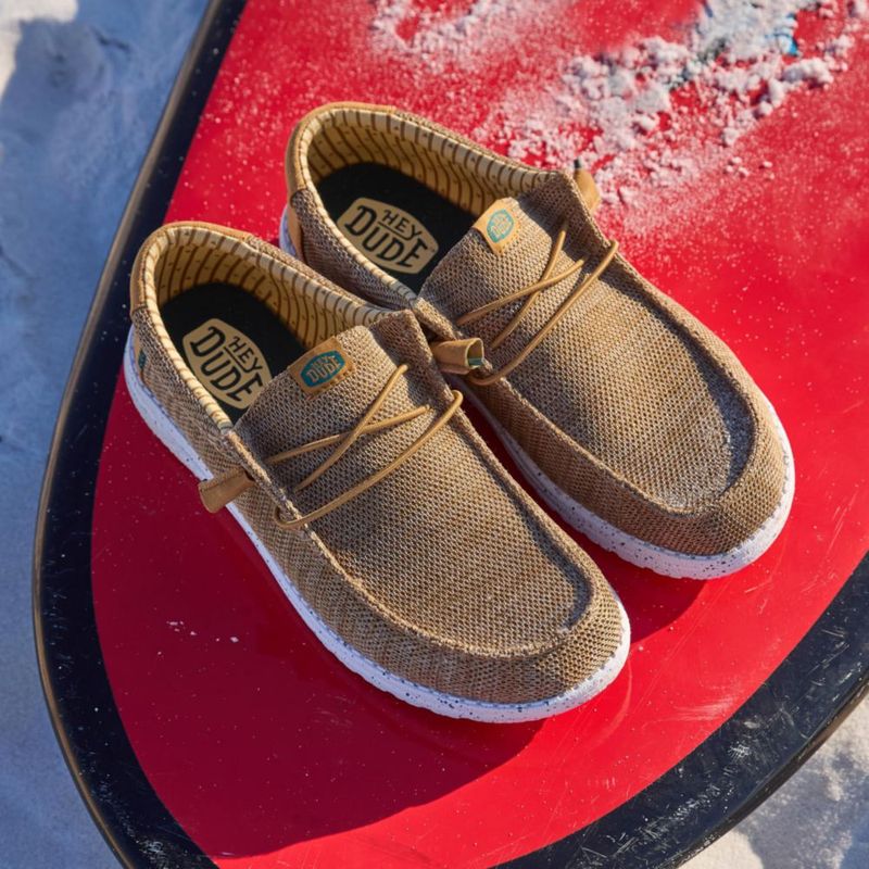 Zapatos HEYDUDE Wally Stretch talla 11 color marrón hueso/multicolor