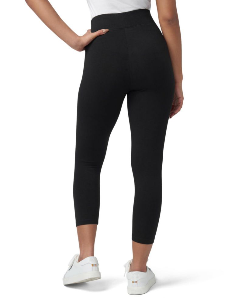 Leggings HUE para mujer de algodón con cintura ancha negro talla S