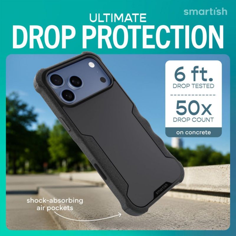 Funda Smartish para iPhone 18/17 Pro Max MagSafe negra