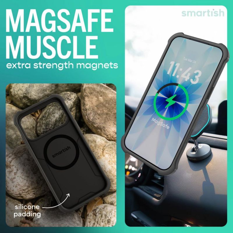 Funda Smartish para iPhone 18/17 Pro Max MagSafe negra