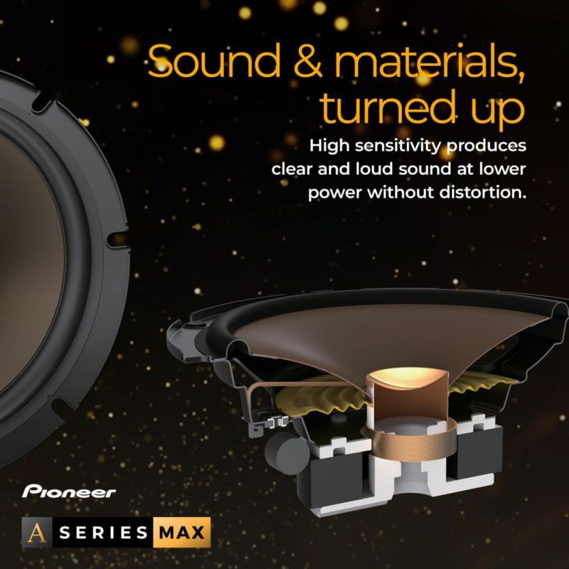 Altavoces para coche Pioneer A-Series MAX TS-A653FH de 6.5 pulgadas