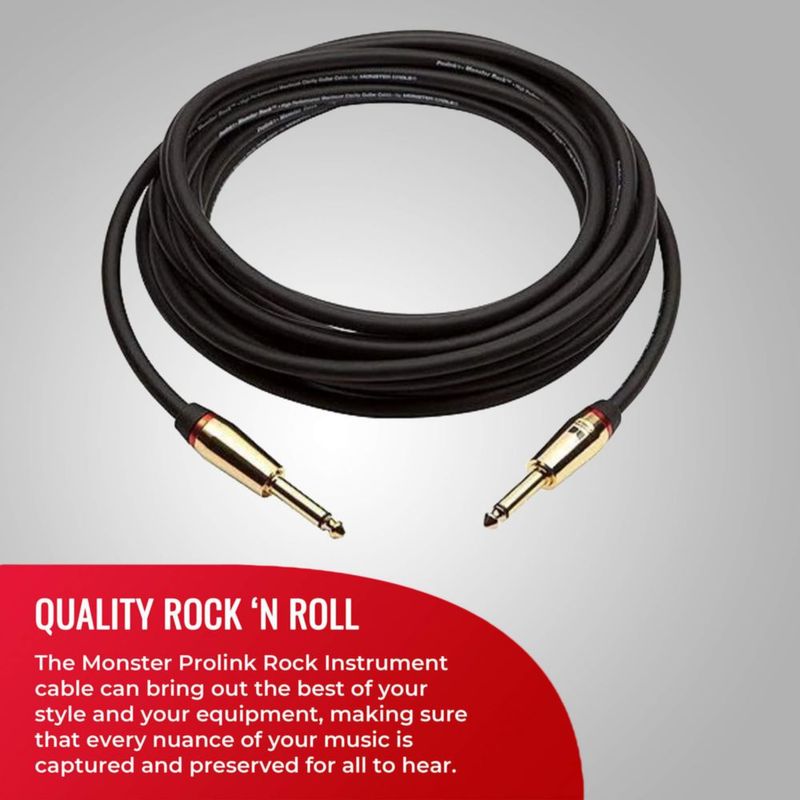 Cable para instrumento Monster MROCK2W3 09 m recto a recto