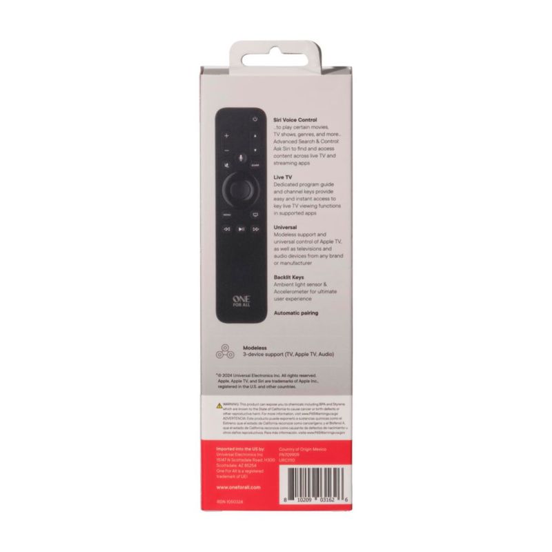 Mando a distancia de repuesto One For All URC1110 para Apple TV