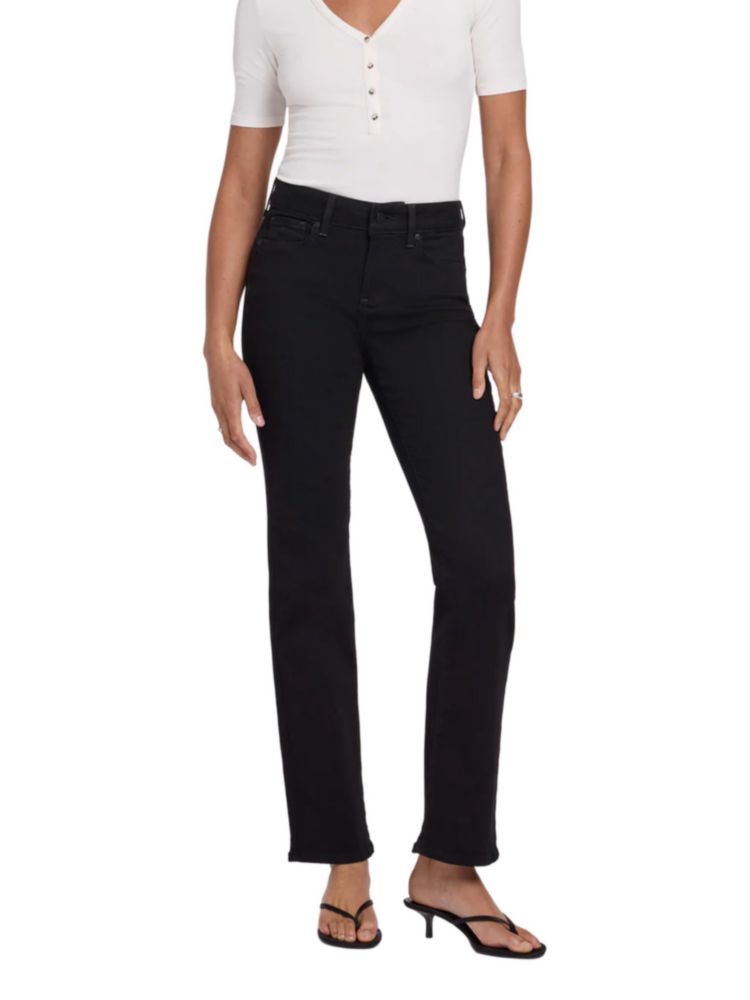 Pantalones NYDJ Marilyn Rectos Negro BDM Talla 12 (EE. UU.)