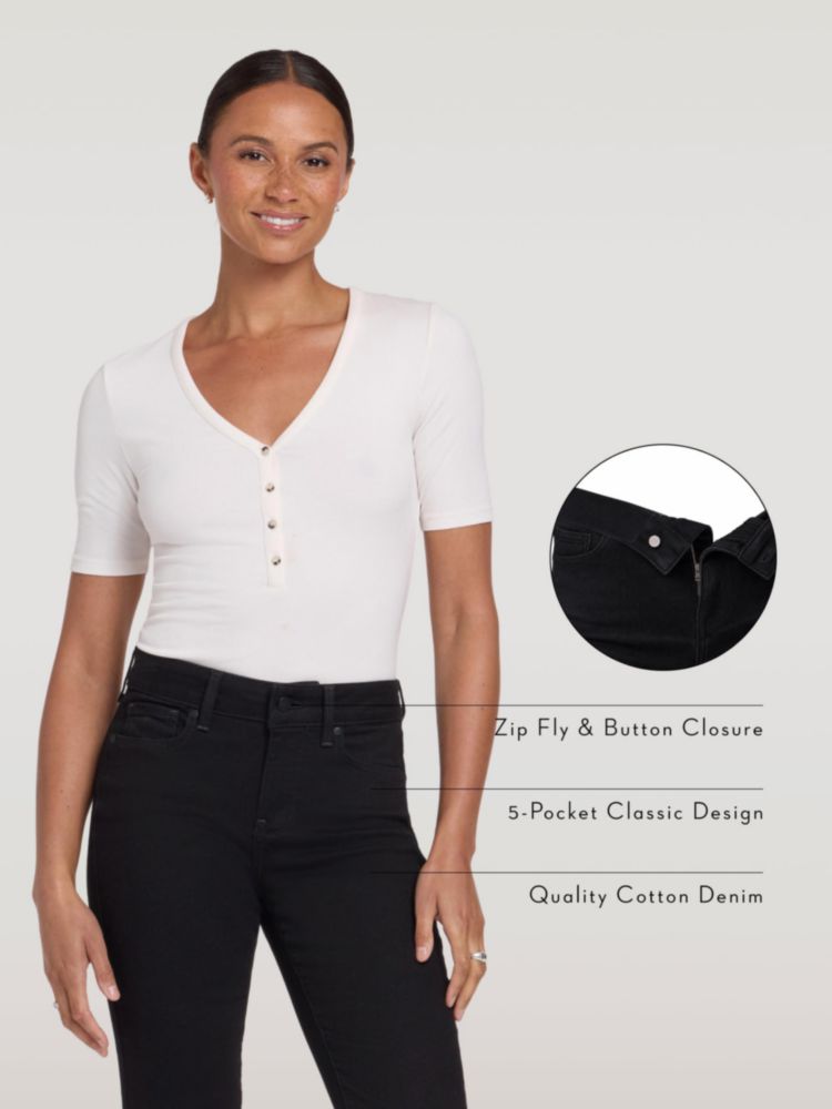 Jeans NYDJ Marilyn Corte Recto Negro Talla 10