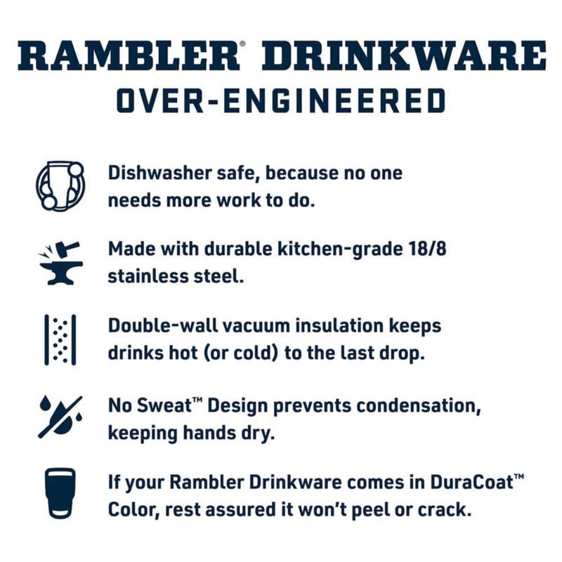 Vaso YETI Rambler 473 ml de acero inoxidable con aislamiento al vacío
