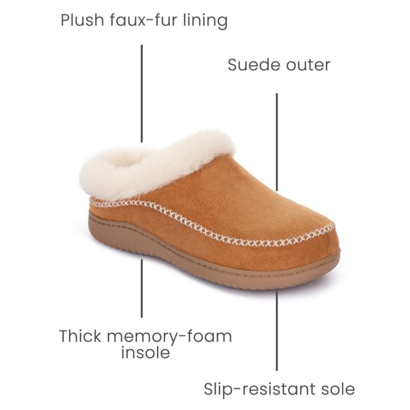 Pantufla Zigzagger color tostado talla 7‑8 estilo deslizante de felpa