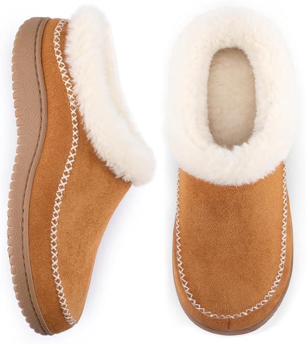 Pantufla Zigzagger color tostado talla 7‑8 estilo deslizante de felpa